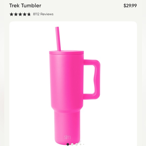 SIMPLE MODERN Other - SIMPLE MODERN - Raspberry Vibes 40oz Trek Tumbler with handle